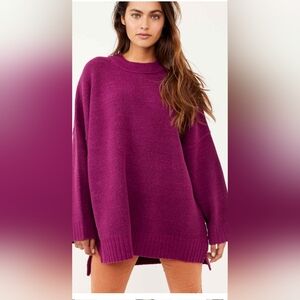 NWT Free People Peaches Tunic In Plum